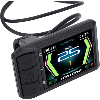 Écran de vélo électrique IP65 600C Panneau d'affichage IPS avec protocole CAN pour moteurs à entraînement central M500 M510 M600 M800 M820 M410 black