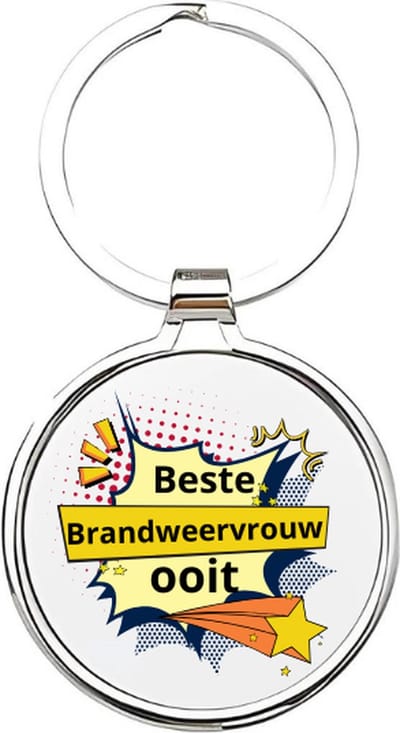 Akyol - de beste brandweervrouw ooit Sleutelhanger - Brandweer - de beste brandweervrouw - brandweervrouw - fire fighter - kazerne - brand - hulpdienst - brandwacht - brandweerauto - brandweerhelm - hulp bij ongelukken - brandweerman - 4 x 7,5 CM