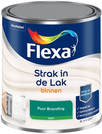 Flexa - Strak In De Lak Binnenlak Mat - Puur Branding - Mengverf - 1 L