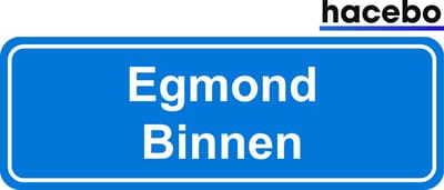 Hacebo - Plaatsnaam Sticker - 29x10 CM - Egmond Binnen sticker - Verkeersborden sticker - grappige cadeaus - Egmond Binnen