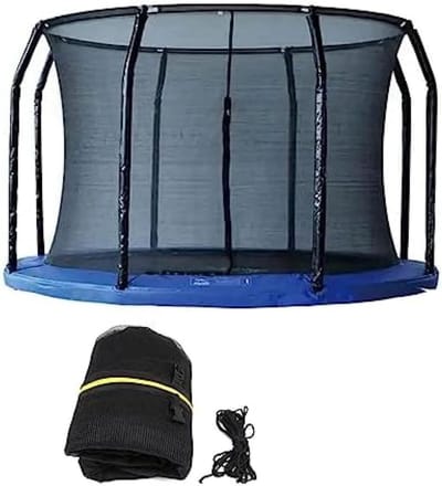 Vervangend Trampolinenet - Veiligheidsnet Trampoline - Trampoline Gebruik - PE Gaas Hoge Dichtheid - 8-14FT - Zwart