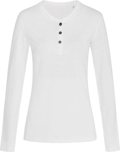 Stedman Sharon Henley Long Sleeve Women S9580 - White - M