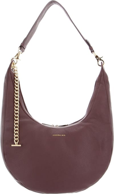 MANDARINA DUCK Schoudertas Mellow Leather Hobo Bag Balsamic Bruine