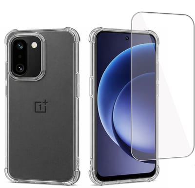 ChiGuard Hoesje & Screenprotector geschikt voor OnePlus 15R Hoesje Screenprotector - Gehard Glas Cover + Shock Proof Case - Transparant