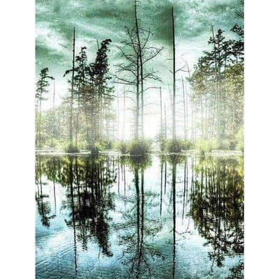 Diamant broderie paysage diamant mosaïque image de strass pittoresque diamant peinture 20X30CM beige