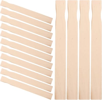 Houten Roerstokjes - Ambachtelijke Stokken - Klusjes en Knutselen - Gladde Randen - 15 Stuks - Khaki