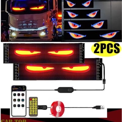 Fokelyi Voertuigverlichting-Led Scherm-Auto Led Scherm-2x Truck Devil's Eye Lamp-LED-scherm-Auto Ooglicht Vrachtwagen Dynamisch Licht