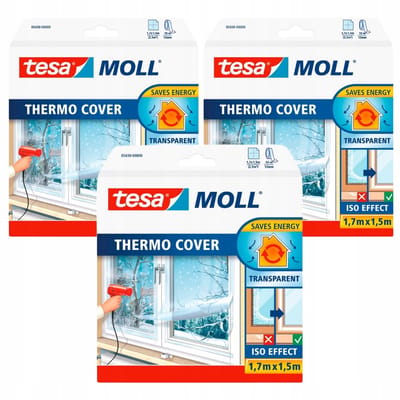 Tesa tesamoll® Thermo Cover - Raamfolie - 1,7m x 1,5m - Transparant - Energiebesparing
