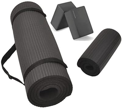 Extra Dikke Anti-Scheur Yoga Mat met Kniebeschermer en Draagriem