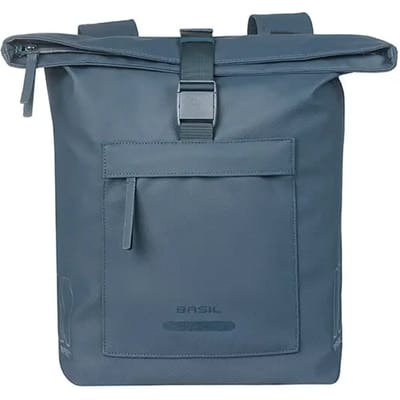 Basil Brooklyn - Dubbele fietstas - 41 Liter - Waterdicht - Reflectie details - Gerecycled materiaal - blauw