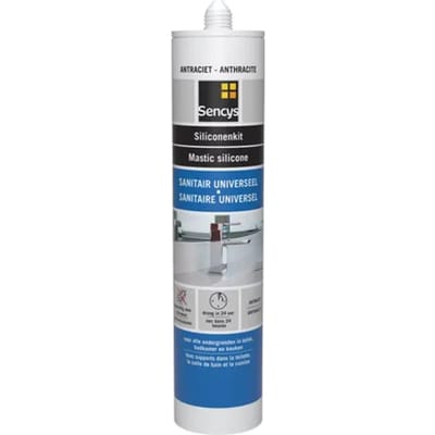 Sencys Siliconenkit Sanitair Universeel Antraciet 310ml