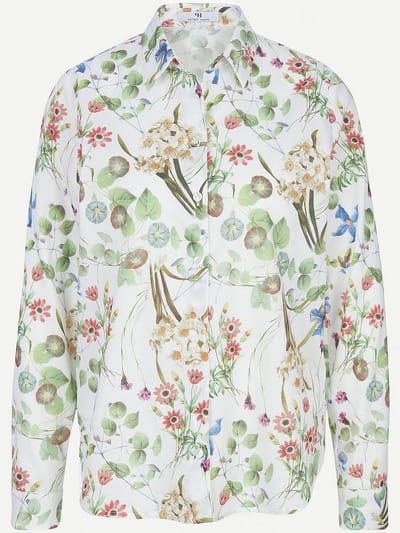 Blouse lange mouwen Van Peter Hahn wit