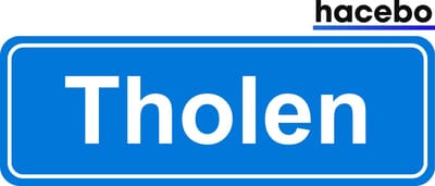 Hacebo - Plaatsnaam Sticker - 29x10 CM - Tholen sticker - Verkeersborden sticker - grappige cadeaus - Tholen