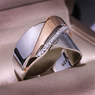 Overdreven Persoonlijkheid Zilver Kleur Retro Grote Ringen Voor Vrouwen Punk Stijl S925 Stempel Luxe Kruislings Statement Plata Ring 9 gray