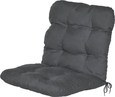 Beautissu Flair NL – Set van 6 Tuinkussen Lage Rug Antraciet– 100x50 cm – Zitkussen Matraskussen voor Tuin Meubelen