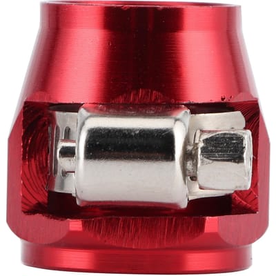 Collier de finition de tuyau Embout de tuyau Raccord Adaptateur Clip Connecteur 8AN pour Conduite de Carburant Huile Gaz Air Rouge rouge