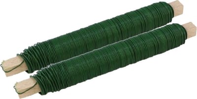 HBX Natural Living Wikkeldraad - 2x rol - groen - 100 gram - 0,65 mm - binddraad - hobby