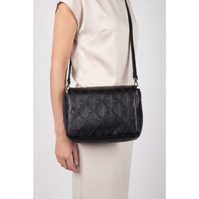 Calvin Klein Emblem Aop Puffer Crossover Black Taglia: OS | Borse a tracolla Outlet | Donna | Nero