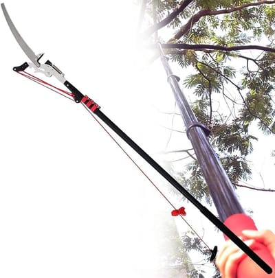 Telescopische snoeischaar - Stokzaag boomtrimmer - Takken snoeien - Uitschuifbaar ontwerp - Tot 5.4 meter - Zilver