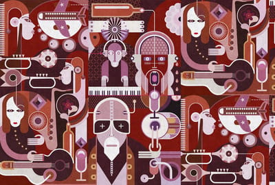 Fotobehang wall of sound2 DD113337 Livingwalls Walls by Patel | Fotobehang