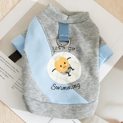 Sweats à capuche d'automne pour petits chiens, vêtements pour chiens à imprimé mignon, sweat-shirt tendance pour chiots, sweats à capuche doux pour chats, costumes pour animaux de compagnie Bouledogue français M
