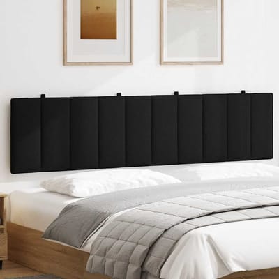 vidaXL - Hoofdbordkussen - "Hanko" - 200 - cm - stof - zwart