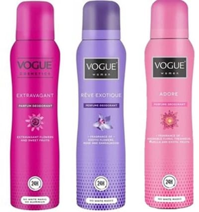Vogue Parfum Deodorant - Extravagant / Reve Exotique / Adore