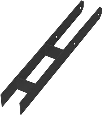 KOTARBAU® H Instortanker - Paalhouder in Beton Storten 70 x 600 mm Betonanker voor Houten Palen - Paaldrager Beton - Kolomvoet Beton - Gepoedercoat Staal