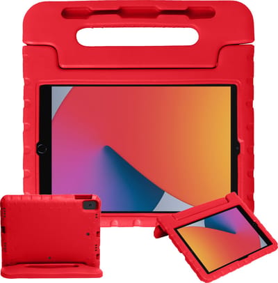 Hoesje - Geschikt voor Apple iPad 9 (2021) - 10.2 inch - 9e Generatie - Kinderhoes Shockproof Bumper - Kidsproof Case - Tablethoes - Kinder Hoes Cover - Rood