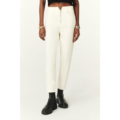BA&SH Jeans Inzo Ecru Size: W25 | Straight Pants Outlet | Dames | Ecru