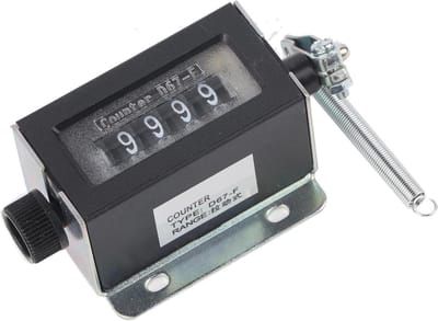 Trekteller Mechanisch - Handteller Tellen - Industrieel Tellen - 5-cijferig Digitaal Display - 9 x 5 x 3.5 cm - Zwart