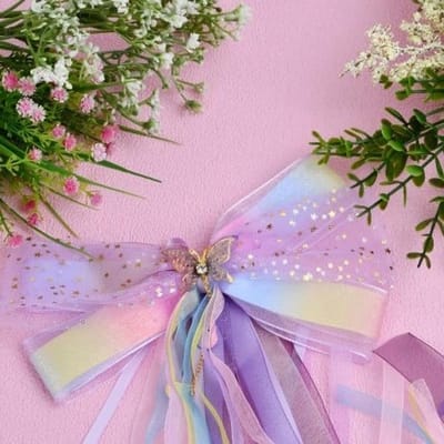Paarse Satijnen Strikdecoratie voor Meisjes - Grote Bogen voor Feestjes en Versieringen (60 x 15 cm)