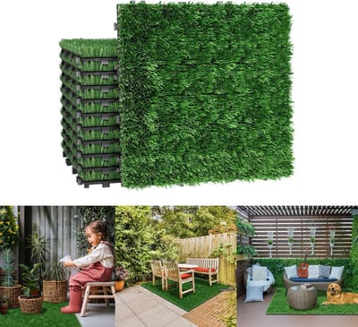 Set van 11 Kunstgrastegels 30x30 cm voor Balkon en Terras