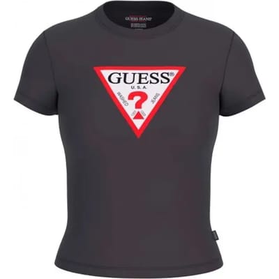 Guess Jeans Zwarte Katoenen Dames T-Shirt