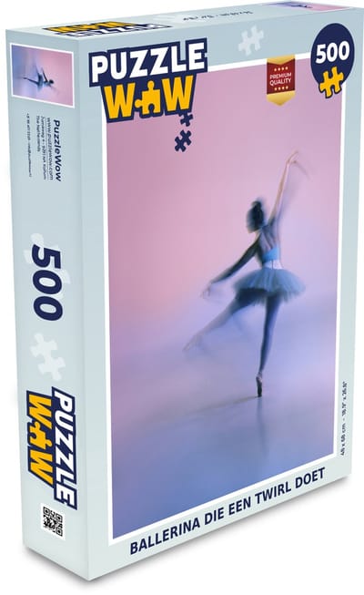 Puzzel Ballerina die een twirl doet - Legpuzzel - Puzzel 500 stukjes