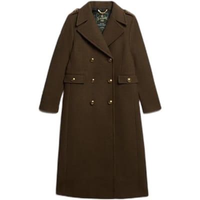 Superdry - Dubbele rij knopen wollen mantel - Dames - Jassen