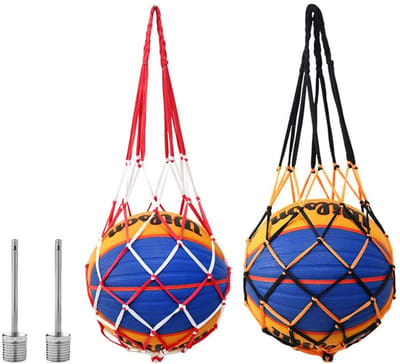 Dailygoods- Netvakken Set van 2 - Opvouwbaar - Lichtgewicht - Geschikt voor Voetbal/Basketbal - Eenvoudig te Reinigen - Ideaal voor Kinderen - Sporttas