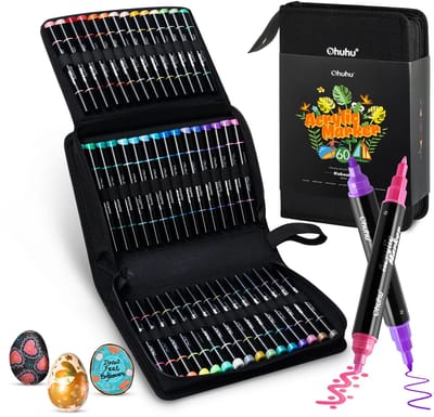 Ohuhu - Kakaako - Dual Nib Acrylic Marker Pens - 60 kleuren