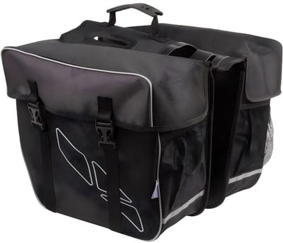JCP® Fietstas - Fietstas voor Bagagedragers - Waterafstotend - Zwart - 34cm x 17cm x 30cm