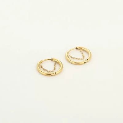 Michelle Bijoux Oorringen Ketting round small Goud