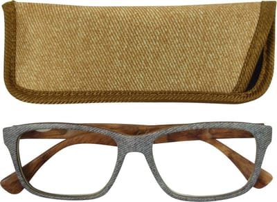 Lilly&June Leesbril Bruin Houtprint +1 - Met Bijpassend Etui