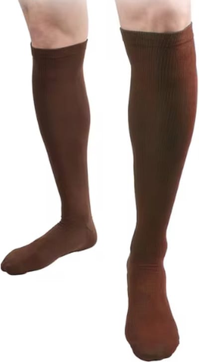 Scoby - Steunkousen - Compressie Sokken - Vliegtuigkousen - Travel/Running Socks - Geschikt Voor Hardlopen/Voetbal/Hockey/Wandelen - 36 t/m 41 - Bruin