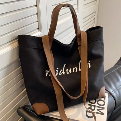 Canvas Tas Dames Zomer Grote Capaciteit Mode Niche Handtas Eenvoudige Commutertas Schoudertas Crossbody Tas