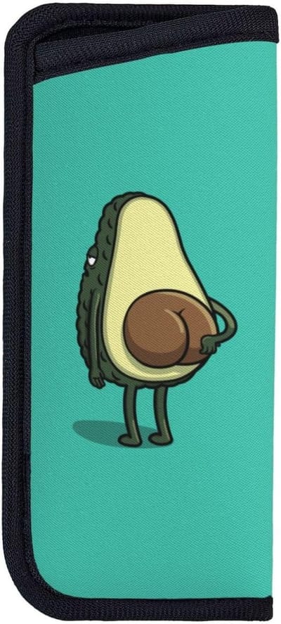 Brillenhoesje Cartoon Avocado - Brillenhouder Zonnebril - Brillen Beschermen - Intrekbaar Ontwerp - 7x16cm of 8x17cm - Groen