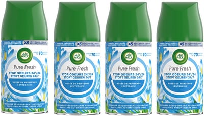 Air Wick Freshmatic Automatische Spray Luchtverfrisser - Pure Lentedauw - Navulling 250ml x4