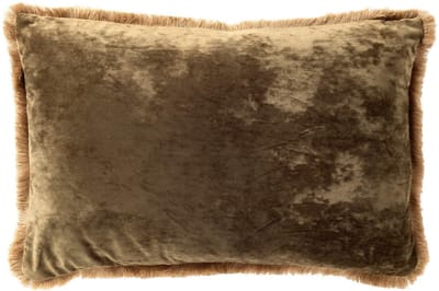 Dutch Decor SKYLER - sierkussen 40x60 cm - fluweel - Military Olive - groen - Inclusief binnenkussen - Luxe kussens voor woonkamer & bank