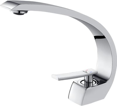 Auralum max Wastafelkraan - Badkamer & Keuken Kraan Chrome inclusief aansluitingen - Wastafel Kraan - RVS