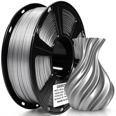 Dailygoods- PETG 1,75 mm - 1 kg - Metaal Zilver - Filament 3D Printer - Metallic Effect - Hoogwaardige Kwaliteit