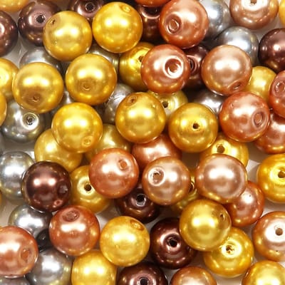 84 Stuks Gele Glazen Kralen 10mm voor Armbanden en Kettingen - Rond, Faux Parels en DIY Sieraden Maken