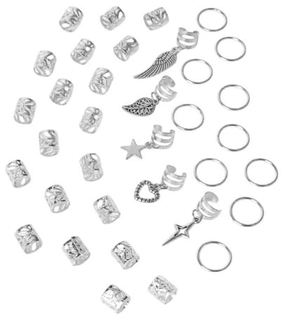Set Haarbedels - Zilverkleurig | 35 stuks | Bijoux/Messing | Fashion Favorite